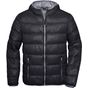 James&Nicholson Men's Down Jacket black/grey