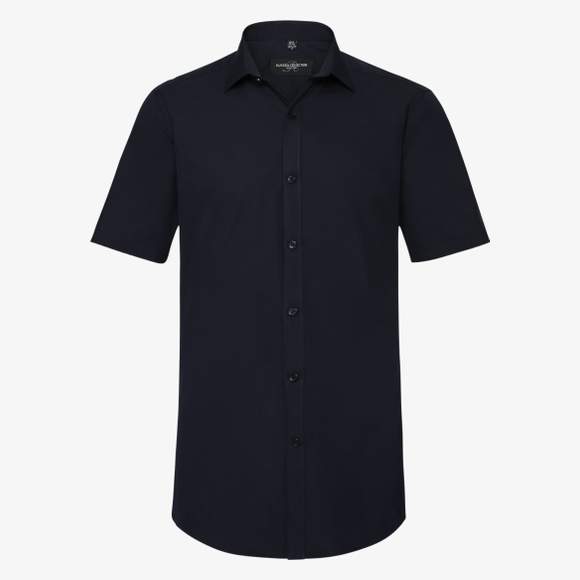 Men’s short sleeve fitted ultimate stretch shirt Russell Collection