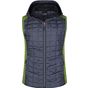 James&Nicholson Ladies´ Knitted Hybrid Vest kiwi_melange/anthracite_melange