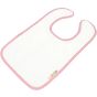 A&R Bavoir pour bébé à sublimation intégrale Babiezz® White / Light pink