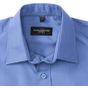 Russell Chemise en Popeline Polyester/Coton classique manches longues homme corporate blue