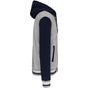 Kariban Blouson Teddy à capuche Unisexe oxford_grey/navy/white