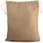 kimood Sac en toile de jute avec cordelettes natural/gold