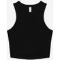 Bella Women's micro rib racer tank solid_black_blend