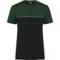 WK Designed To Work T-shirt bicolore écoresponsable manches courtes unisexe black/forest_green