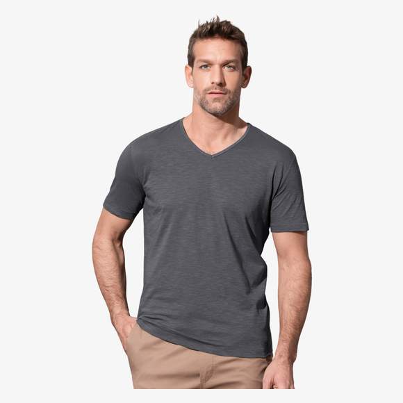 Shawn Slub V-neck stedman