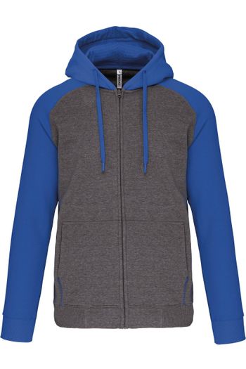 Image produit Veste molleton zippée capuche bicolore unisexe