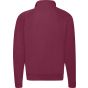 fruit of the loom Classic zip neck sweat burgundy