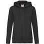 fruit of the loom Premium Hooded Sweat Jacket Lady-Fit black