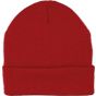 K-up Bonnet recyclé avec revers tricoté red