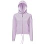 TriDri Sweat à capuche zippé femme en tissu recyclé avec cordon de serrage Tridri® lilac