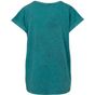 Build Your Brand Ladies Acid Washed Extended Shoulder Tee teal_black