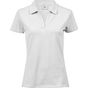 tee jays Women's luxury stretch v-neck polo - white - S