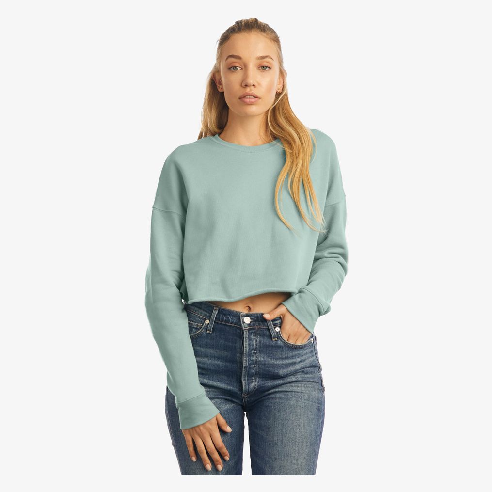 Women's cropped crew fleece Bella