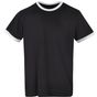 Build Your Brand Basic Men's Ringer Tee black/white