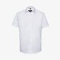 Russell Collection Men’s short sleeve tailored herringbone shirt