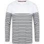 Front Row Long sleeved Breton striped T white/navy