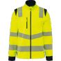 WK Designed To Work Veste softshell de sécurité recyclée avec manches détachables unisexe hi_viz_yellow/navy