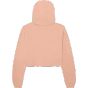 Bella Women's cropped fleece hoodie peach