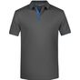 James&Nicholson Men´s Polo Stripe graphite/aqua