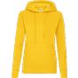 fruit of the loom Ladies classic hooded sweat sunflower