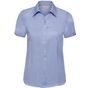 Russell Collection Ladies’ long sleeve tailored herringbone shirt light_blue