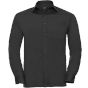 Russell Chemise en Popeline Polyester/Coton classique manches longues homme black