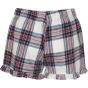 SF Clothing Women´s tartan frill lounge shorts white_pink_check
