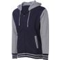 Independent Unisex Heavyweight Varsity Zip Hood classic_navy/gunmetal_heather