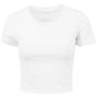 Build Your Brand Ladies Cropped Tee white
