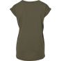 Build Your Brand Ladies Extended Shoulder Tee olive