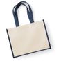 westfordmill Printers Jute Classic Shopper navy