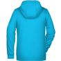 James&Nicholson Ladies´ Zip-Hoody turquoise