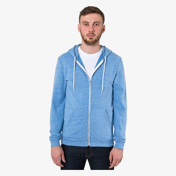 Unisex tri-blend terry zip hoodie  American apparel