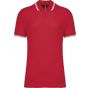 Kariban Polo homme manches courtes à liserés contrastés red/white