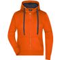 James&Nicholson Ladies' Hooded Jacket dark_orange/carbon