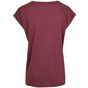 Build Your Brand Ladies Extended Shoulder Tee cherry