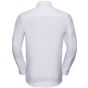 Russell Collection Men’s long sleeve tailored herringbone shirt white