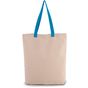 Kimood Sac shopping à soufflet avec poignées contrastées natural/surf_blue