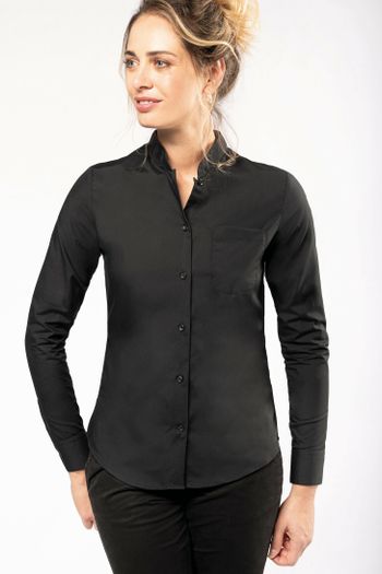 Image produit Chemise col mao manches longues femme