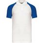 Kariban Polo Baseball wh/l.g/r.blue