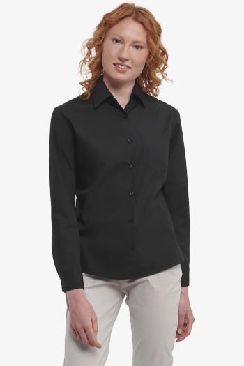 Image produit Chemise en Popeline 100% Coton classique manches longues femme