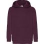 fruit of the loom Kids classic hooded sweat burgundy