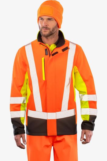Image produit Recycled 3-layer printable 3-tone safety softshell