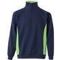 Velilla Sweat bicolore zippé navy/lime