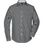 James&Nicholson Men´s Checked Shirt black/white