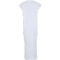 Build Your Brand Ladies Long Extended Shoulder Dress White