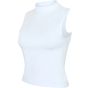 SF Clothing Women´s high neck crop vest white