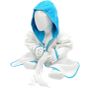 A&R Peignoir Babiezz® White / Aqua blue