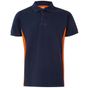 Velilla Polo bicolore manches courtes navy/orange